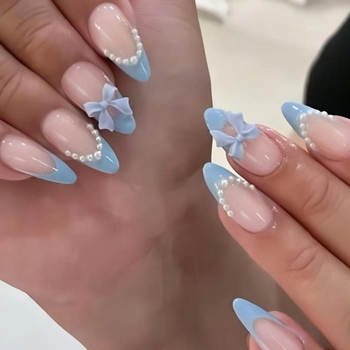 48pcs light blue french - blue,
